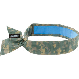 Ergodyne Chill-Its 6705CT Evap. Cooling Bandana w/ Built-In Cooling Towel, Tie, Camo - Pkg Qty 6 Ergodyne Chill-Its 6705CT Evap. Cooling Bandana w/ Built-In Cooling Towel, Tie, Camo - Pkg Qty 6