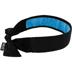 Ergodyne 12565 Ergodyne® Chill-Its 6700CT Evaporative Cooling Bandana Headband, Tie Closure, PVA, Black image.