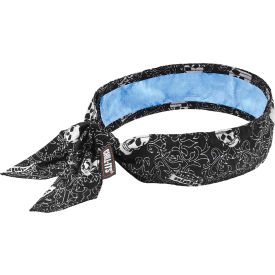 Ergodyne® Chill-Its 6700CT Evaporative Cooling Bandana Headband Tie Closure PVA Skulls