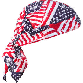 Ergodyne Chill-Its® Evap. Cooling Triangle Hat w/ Built-In Cooling Towel Stars&Stripes12581