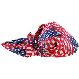Ergodyne Chill-Its Evap. Cooling Triangle Hat w/ Built-In Cooling Towel, Stars&Stripes,12581 - Pkg Qty 6