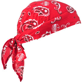 Ergodyne Chill-Its® Evap. Cooling Triangle Hat w/ Built-In Cooling Towel Red Western 12583