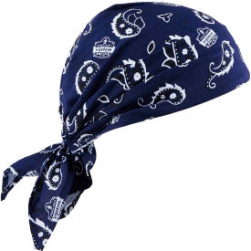 Ergodyne Chill-Its® Evap. Cooling Triangle Hat w/ Built-In Cooling Towel Navy Western 12584