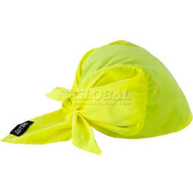 Ergodyne Chill-Its 6710CT Evap. Cooling Triangle Hat w/ Built-In Cooling Towel, Lime