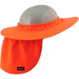 Ergodyne 12641 Ergodyne® Chill-Its® 6660 Hard Hat Brim with Shade, Orange, One Size image.