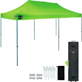 Ergodyne® Shax 6004 Heavy Duty Pop-Up Tent 20L x 10W x 10-13/16H Lime Pallet of 10 