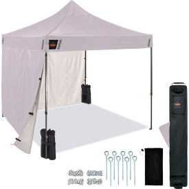 Shax 6055 Heavy Duty Pop-Up Tent Kit w/Solid Sidewalls, 10'L x 10'W x 10-13/16'H, White view 2