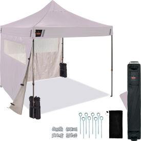 Shax 6056 Heavy Duty Pop-Up Tent Kit w/ Mesh Windows, 10'L x 10'W x 10-13/16'H, White view 2