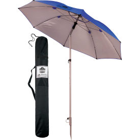 7-1/2' Lightweight Work Umbrella, Silver Pole, Blue view 2