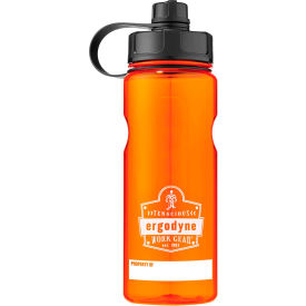 Ergodyne 13151 Ergodyne Chill-Its® Plastic Wide Mouth Water Bottle, 1 Liter, Orange, 13151 image.