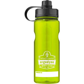 Ergodyne 13153 Ergodyne Chill-Its® Plastic Wide Mouth Water Bottle, 1 Liter, Lime, 13153 image.