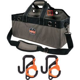 Ergodyne Arsenal Bucket Truck Tool Bag w/ Bucket Hooks Kit, Gray
