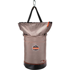 Ergodyne 15973 Ergodyne® Arsenal® 5973 Hoist Bucket Tool Bag w/ D Ring & Zipper, Large, Gray image.