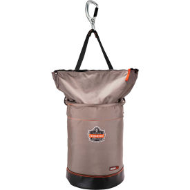 Ergodyne® Arsenal® 5974 Hoist Bucket Tool Bag w/ Swivelling Carabiner & Zipper Lrg Gry