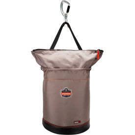 Ergodyne 15976 Ergodyne® Arsenal® 5976 Hoist Bucket Tool Bag w/ Swivelling Carabiner & Zipper, XL, Gray image.