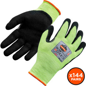 Ergodyne 17822 Ergodyne® Proflex 7041 Cut Resistant Gloves, Nitrile Coated, ANSI A4, S, Lime, 144 Pairs image.