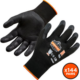 Ergodyne 17851 Ergodyne® Proflex 7001 Abrasion Resistant Gloves, Nitrile Coated, XS, Black, 144 Pairs image.