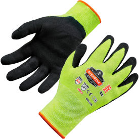 Ergodyne 17962 Ergodyne® Proflex 7021 Hi-Vis Cut Resistant Gloves, Nitrile Coated, ANSI A2, S, Lime, 1 Pair image.