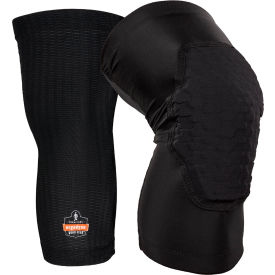 Ergodyne 18525 Ergodyne® Proflex® Padded Lightweight Knee Sleeves, S/M, Black image.