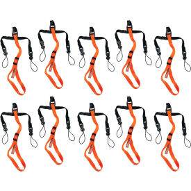 Squids 3140 Barcode Scanner Lanyard Adjustable Attachment, Orange/Black, Pack of 10 view 2