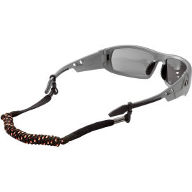 Ergodyne 19280 Ergodyne® Skullerz® 3280 Elastic Coil Safety Glasses Lanyard, Black image.