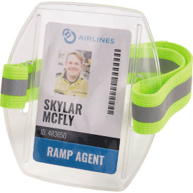 Ergodyne® Squids® 3386 Arm Band ID/Badge Holder One Size Hi-Vis Lime