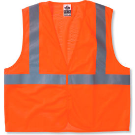 Ergodyne 21013 Ergodyne® GloWear® 8210HL Class 2 Economy Vest, Orange, S/M image.