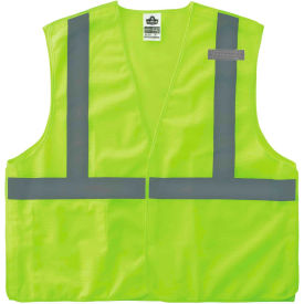 Ergodyne 21071 Ergodyne® GloWear® 8215BA Economy Breakaway Mesh Vest, Class 2, XS, Lime image.