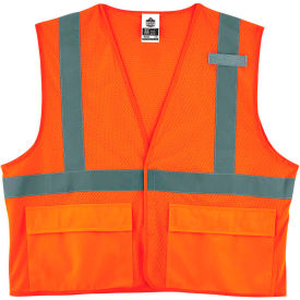 Ergodyne GloWear 8220HL Class 2 Standard Vest, Orange, 2XL/3XL