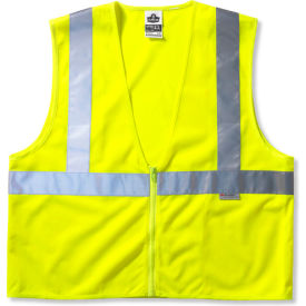 Ergodyne 21169****** Ergodyne® GloWear® 8225Z Class 2 Standard Vest, Lime, 4XL/5XL image.