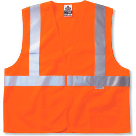 Ergodyne 21173 Ergodyne® GloWear® 8225HL Class 2 Standard Vest, Orange, S/M image.