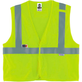 Ergodyne GloWear 8260FRHL Class 2 FR Modacrylic Vest, Lime, L/XL