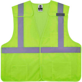 Ergodyne 21523 Ergodyne® GloWear® 8217BA Breakaway Mesh Vest, Class 2, S/M, Lime image.