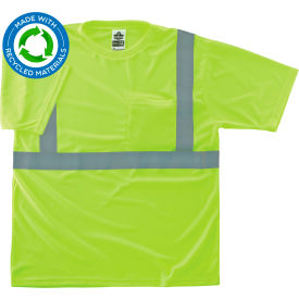Recycled Hi-Vis T-Shirt, Class 2, 2XL, Lime view 2
