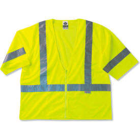 Ergodyne 22123 Ergodyne® GloWear® 8320Z Class 3 Standard Vest, Lime, S/M image.