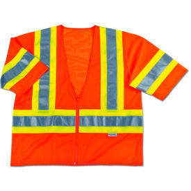 Ergodyne 22177 Ergodyne® GloWear® 8330Z Class 3 Two-Tone Vest, Orange, 2XL/3XL image.