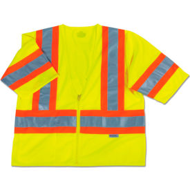 Ergodyne 22183 Ergodyne® GloWear® 8330Z Class 3 Two-Tone Vest, Lime, S/M image.