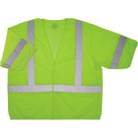 Ergodyne 23055 Ergodyne® GloWear® 8315BA Hi-Vis Breakaway Safety Vest, ANSI Class 3, L/XL, Lime image.