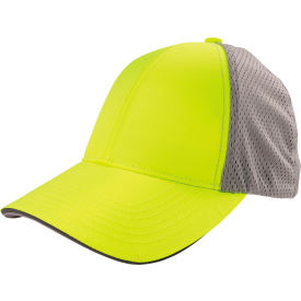 Ergodyne 23241 Ergodyne® GloWear® 8931 Hi-Vis Reflective Stretch-Fit Hat, S/M, Lime image.