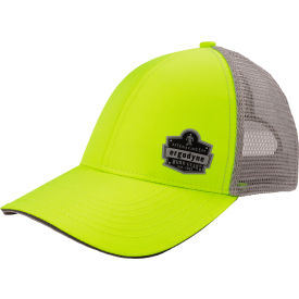 Ergodyne 23244 Ergodyne® GloWear® 8933 Hi-Vis Logo Reflective Snapback Hat, Lime image.
