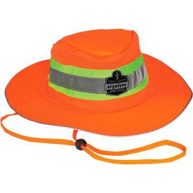 Ergodyne 23262 Ergodyne® GloWear® 8935 Hi-Vis Ranger Sun Hat, 2XL/3XL, Orange image.