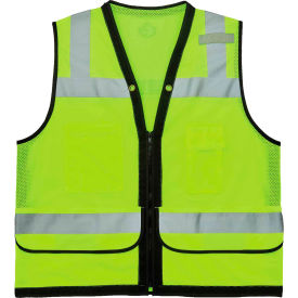 Ergodyne 23323 Ergodyne® GloWear® 8253HDZ Heavy Duty Mesh Surveyors Vest, Class 2, S/M, Lime image.
