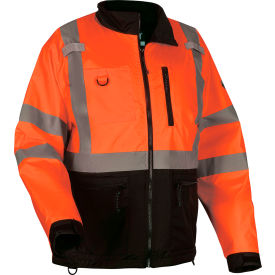 Ergodyne 23432 Ergodyne® High Visibility Windbreaker Water Resistant Jacket, Type R Class 3, Orange, Small image.