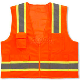 Ergodyne 24063 Ergodyne® GloWear® 8248Z Class 2 Two-Tone Surveyors Vest - Orange, 24063 image.