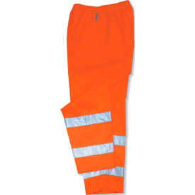 Ergodyne 24413 Ergodyne® GloWear® 8915 Class E Rain Pants, Orange, M image.