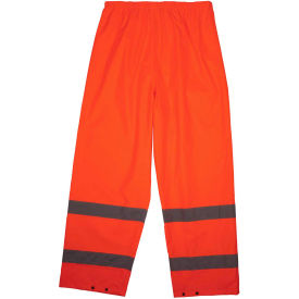 Ergodyne 25442 Ergodyne® 8916 Glowear® Class E Lightweight Hi-Vis Rain Pants, Orange, S image.