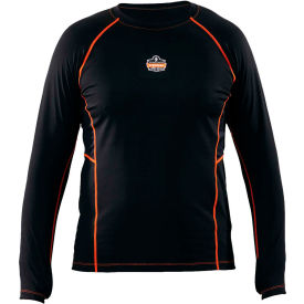 Ergodyne 40205 Ergodyne N-Ferno® 6435 Thermal Base Layer Long Sleeve Shirt, Black, XL image.