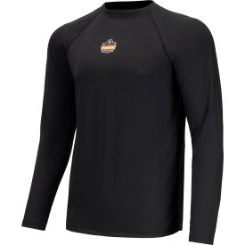 Ergodyne 40237 Ergodyne® N-Ferno® 6436 Long Sleeve Lightweight Base Layer Shirt, 3XL, Black image.