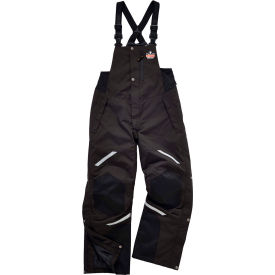 Ergodyne 41218 Ergodyne N-Ferno 6471 Heavy Duty Insulated Bib Overalls, ANSI Class E, 500D, Nylon, 4XL, Black image.