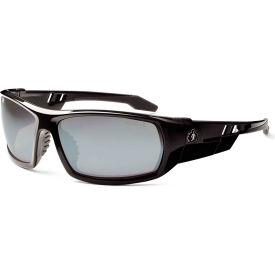 Ergodyne 50042 Ergodyne® Skullerz® Odin Safety Glasses, Silver Mirror Lens, Black Frame image.